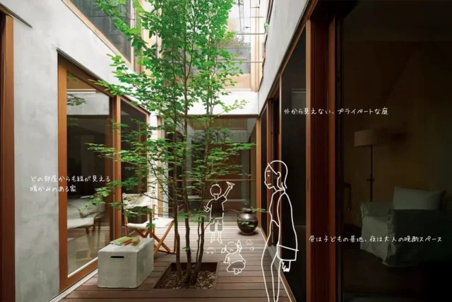 家の真ん中に、ちいさな「公園」をつくる。
それが、この中庭のある間取りです。

窓を開けても外からは見えない、プライベートな庭。
省スペースなのに、開放感がある。
どの部屋からも緑が見えて、子どもが遊ぶ様子を家の中から見守れる。
昼は子どもの基地、夜は大人の晩酌スペースに早変わりします。

🌳 中庭のある家のメリット
・省スペースなのに開放感
・視線を気にせず、窓を大きくとれる
・家のどこにいても自然光と緑を感じられる
・子どもが外で遊んでいても、すぐそばで気配を感じられる
・洗濯物やプール遊びなど「外の家事・遊び」がこの庭で完結
・道路側から中が見えにくく、防犯面でも安心
「外とつながりたいけど、視線は気になる…」
そんなご家族には、道路側ではなく“家の真ん中に庭を入れる”という選択肢もあります。

🔖 中庭、いいなと思ったら
この投稿を保存しておいて、
・住宅展示場でプラン相談するとき
・ご夫婦で間取りのイメージを話し合うとき
の参考に使ってみてください。
－－－
群馬県で注文住宅をお考えの方、地場の工務店の取り組みをぜひご覧ください。
資料請求は プロフィールリンク または DM よりお気軽にご連絡ください✨
※「資料請求希望」と送っていただければご案内します。
☎️0279-75-2218
@yumekoubou_warita
＊ライフプランを見直し、無理のない返済計画
＊充実した機能で命を守る家づくり
＊おしゃれで住み心地の良い、飽きのこないデザイン
＊地域に密着した迅速なアフターメンテナンス